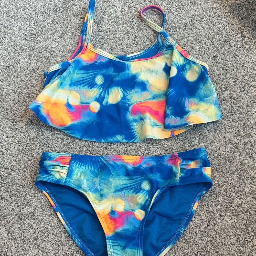 Under Armour Blue and Multicolor Kids Bikini
